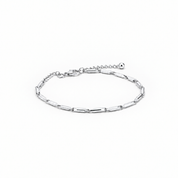 Bracciale argento bianco luminoso