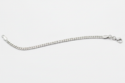 Bracciale argento catena grumetta piatta - dettaglio