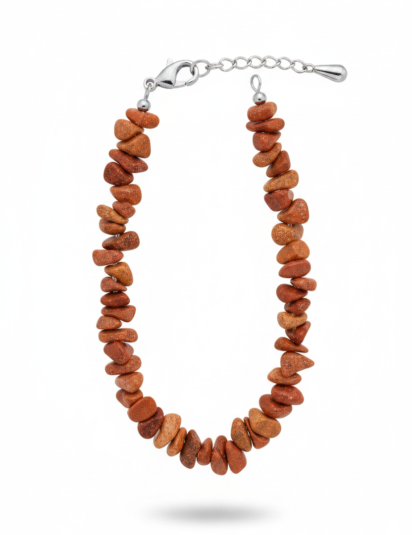 Bracciale argento diaspro rosso - foto professionale