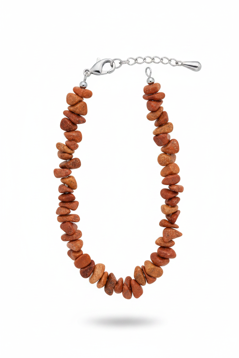 Bracciale argento diaspro rosso - foto professionale