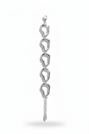 Bracciale argento dritto verticale