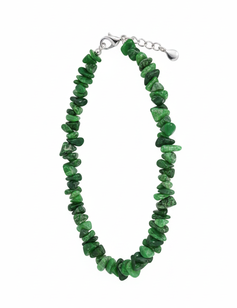 Bracciale argento giada verde - foto professionale