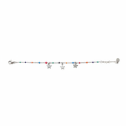 Bracciale argento tre stelle - sfondo bianco