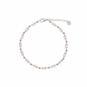 Bracciale baguette argento sfondo bianco