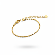 Bracciale ball chain oro chiusura corretta - frontale