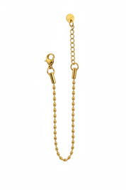 Bracciale ball chain oro chiusura corretta - macro