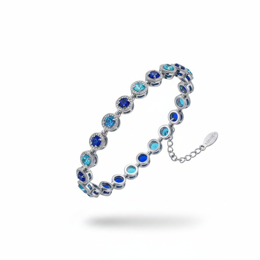 Bracciale Blu Argento