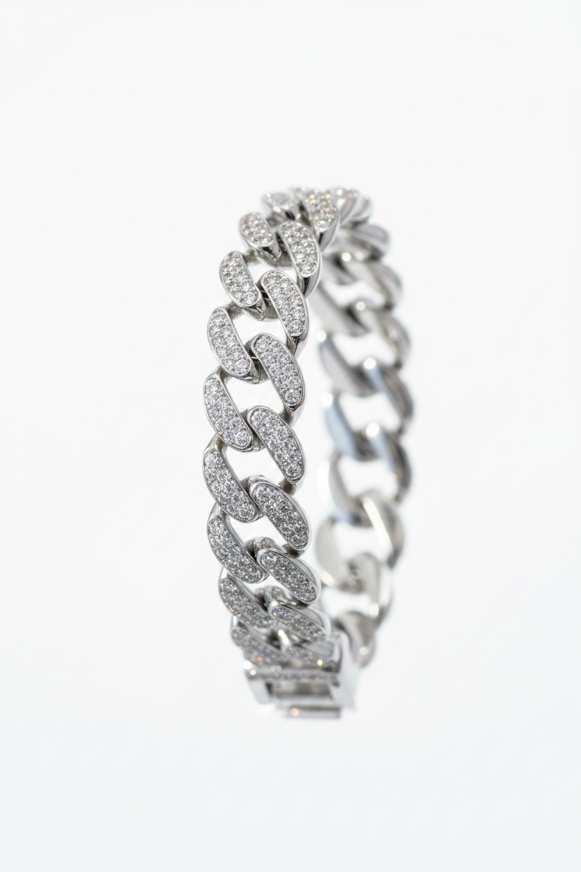 Bracciale Cuban Link Silver - Verticale