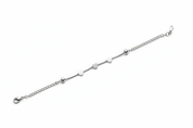 Bracciale cuori argento orizzontale