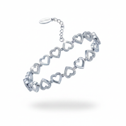 Bracciale Cuori Silver - Quadrata