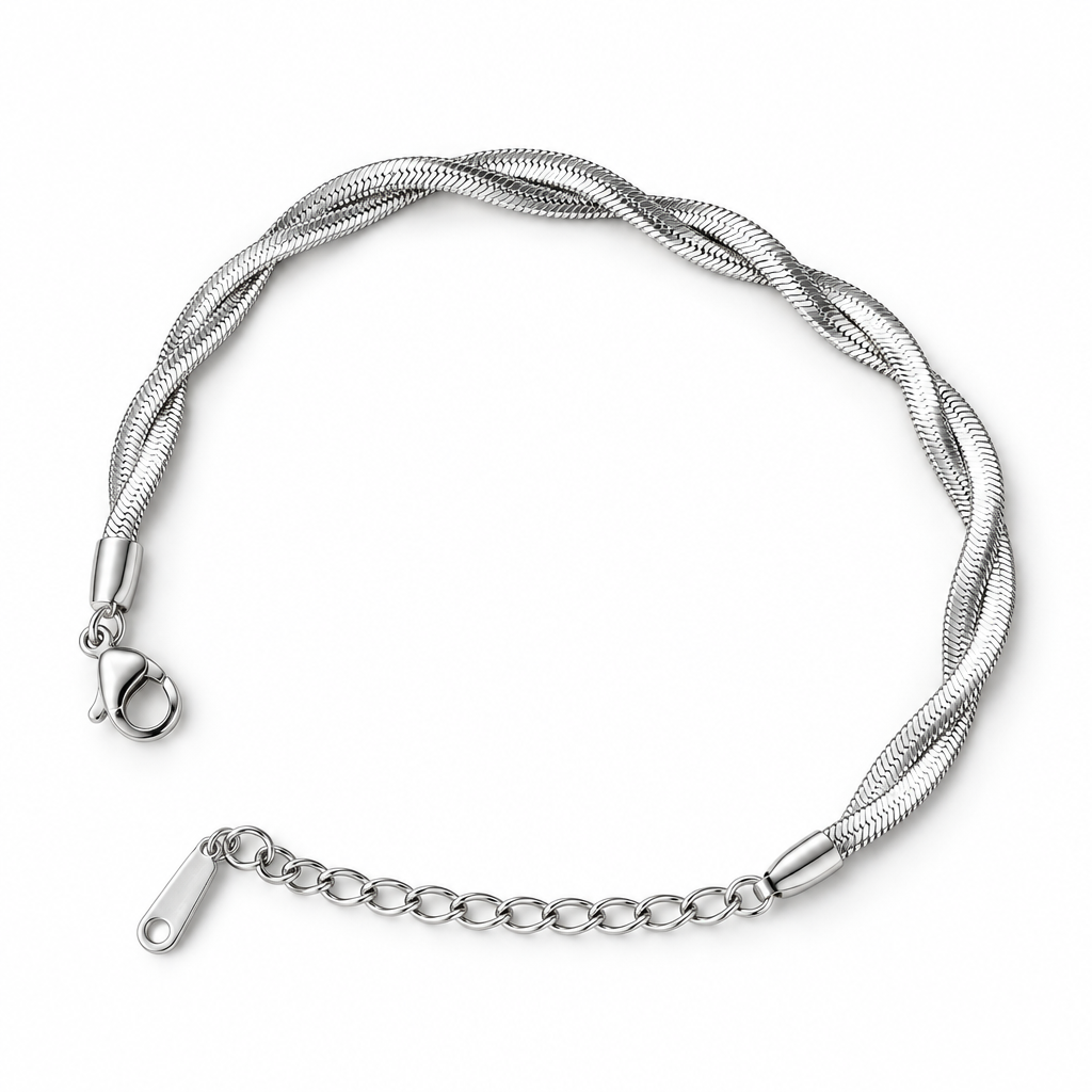 Bracciale doppio snake argento