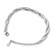 Bracciale doppio snake argento