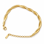 Bracciale doppio snake oro