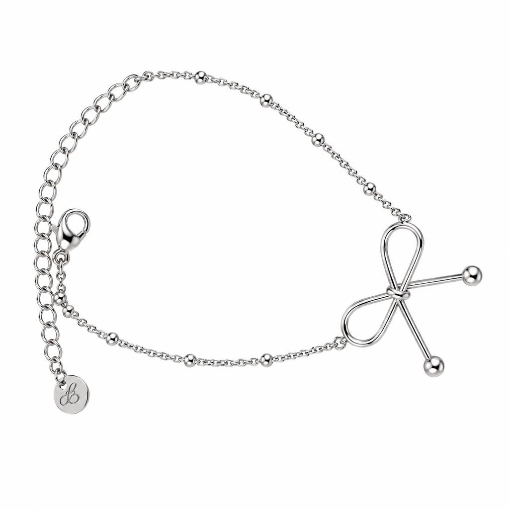 Bracciale fiocco argento