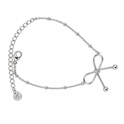 Bracciale fiocco argento