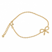 Bracciale fiocco palline oro