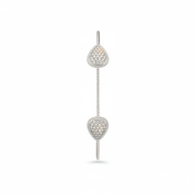 Bracciale gocce pavé argento flat lay