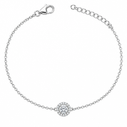 Bracciale Halo Piccolo Argento - Quadrato