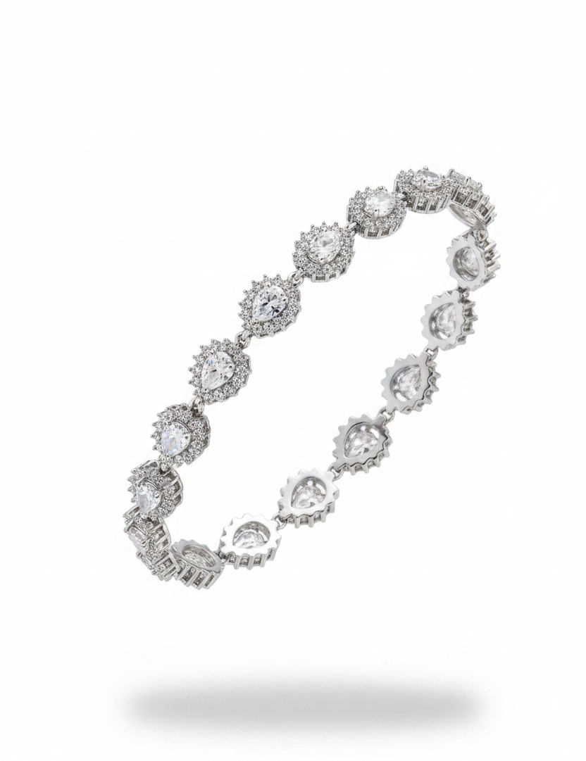 Bracciale Lacrima Pavé - Argento