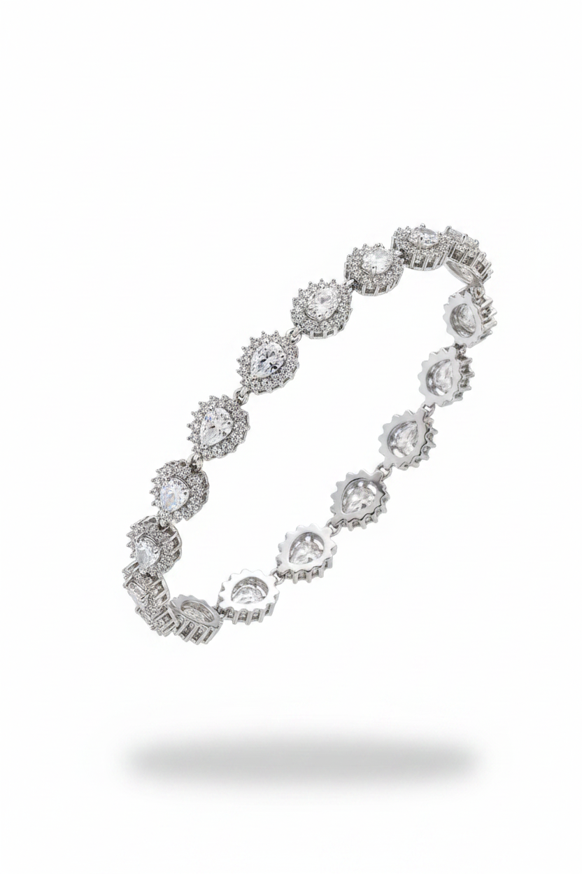 Bracciale Lacrima Pavé - Argento