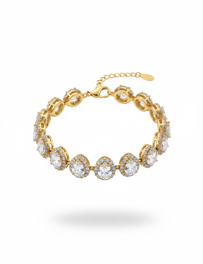 Bracciale Lacrima Pavé - Oro