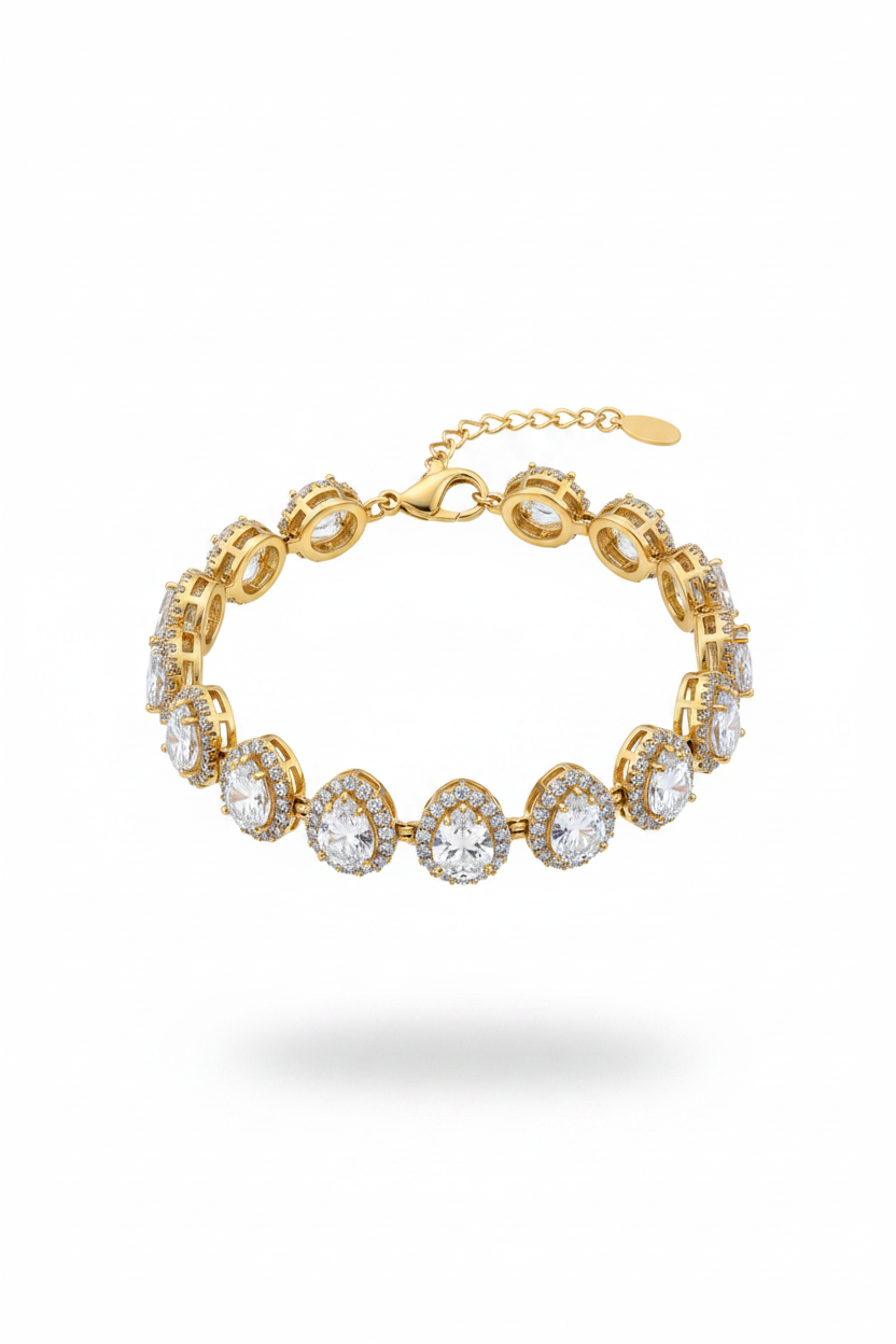 Bracciale Lacrima Pavé - Oro