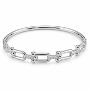 Bracciale Legame con metallo argento su sfondo bianco