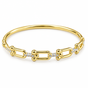 Bracciale Legame con metallo oro su sfondo bianco