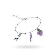 Bracciale Lilla - Fondo Bianco Fluttuante