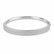 Bracciale Luce con metallo argento su sfondo bianco