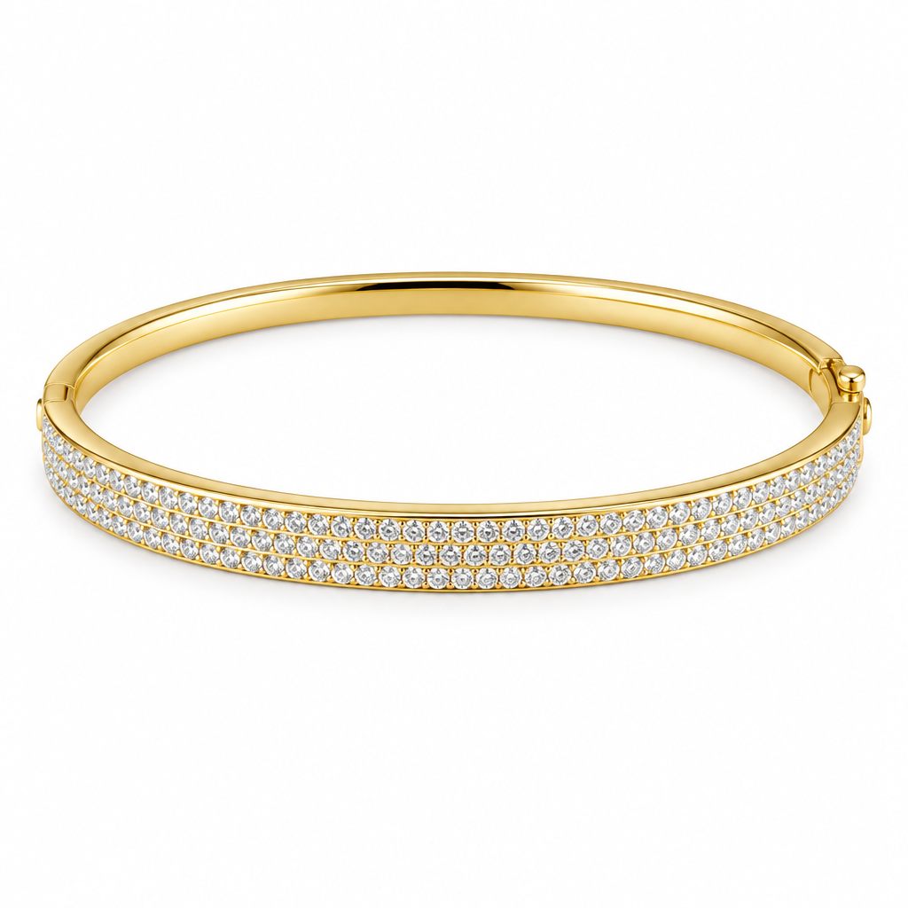 Bracciale Luce con metallo oro su sfondo bianco