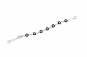 Bracciale margheritine nere uniformi