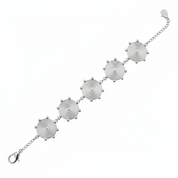 Bracciale Medaglioni Spirale Argento - Quadrato
