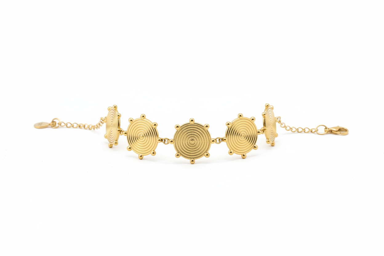 Bracciale Medaglioni Spirale Oro - Landscape