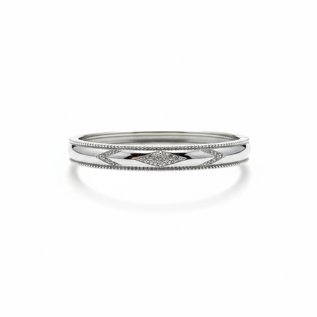 Bracciale Milgrain Pavé Argento