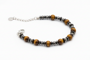 Bracciale occhio di tigre e ematite - dettaglio