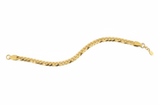 Bracciale oro catena grumetta piatta - vista completa