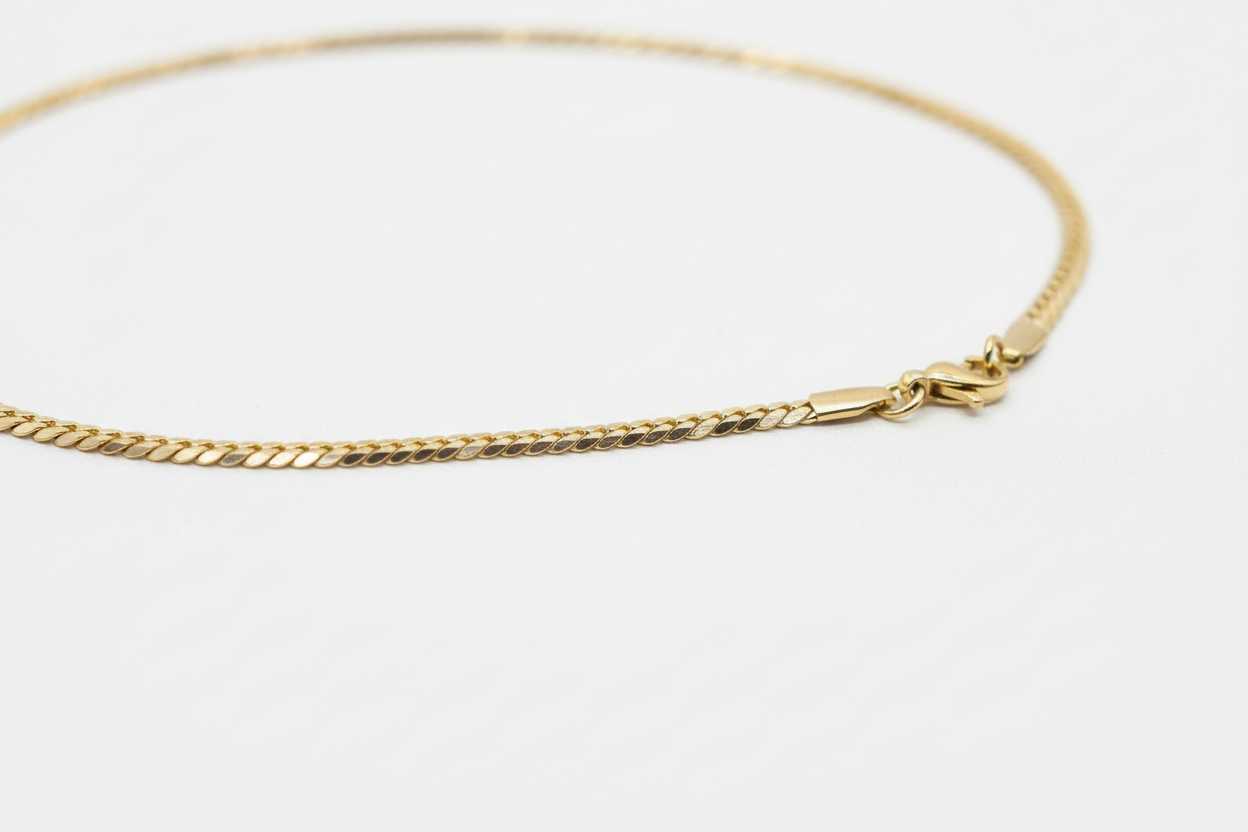 Bracciale oro catena grumetta sottile - dettaglio