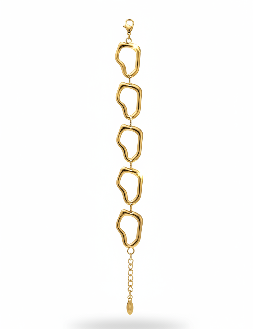 Bracciale oro dritto verticale