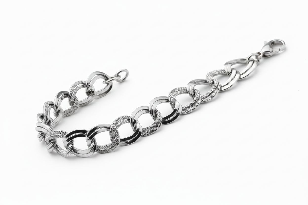 Bracciale Ovale Alternato Argento - Landscape