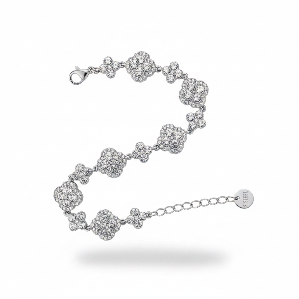 Bracciale Pavé Cristalli Argento