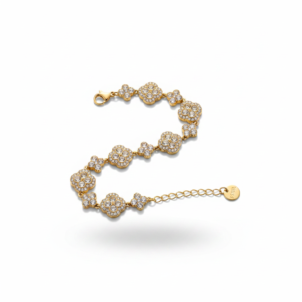Bracciale Pavé Cristalli Oro