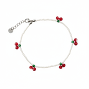 Bracciale perline ciliegie