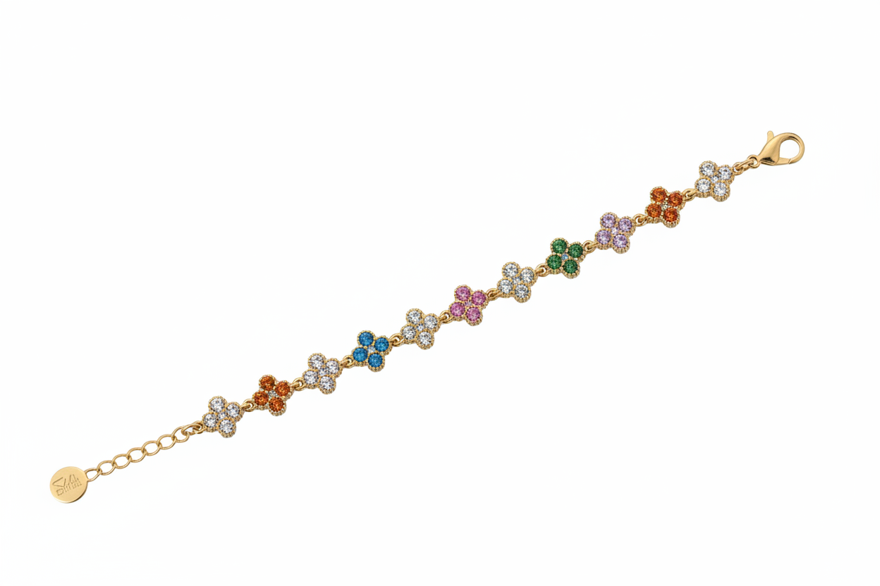 Bracciale quadrifogli oro