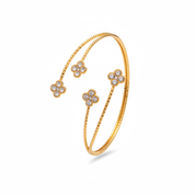 Bracciale quadrifoglio oro 45°
