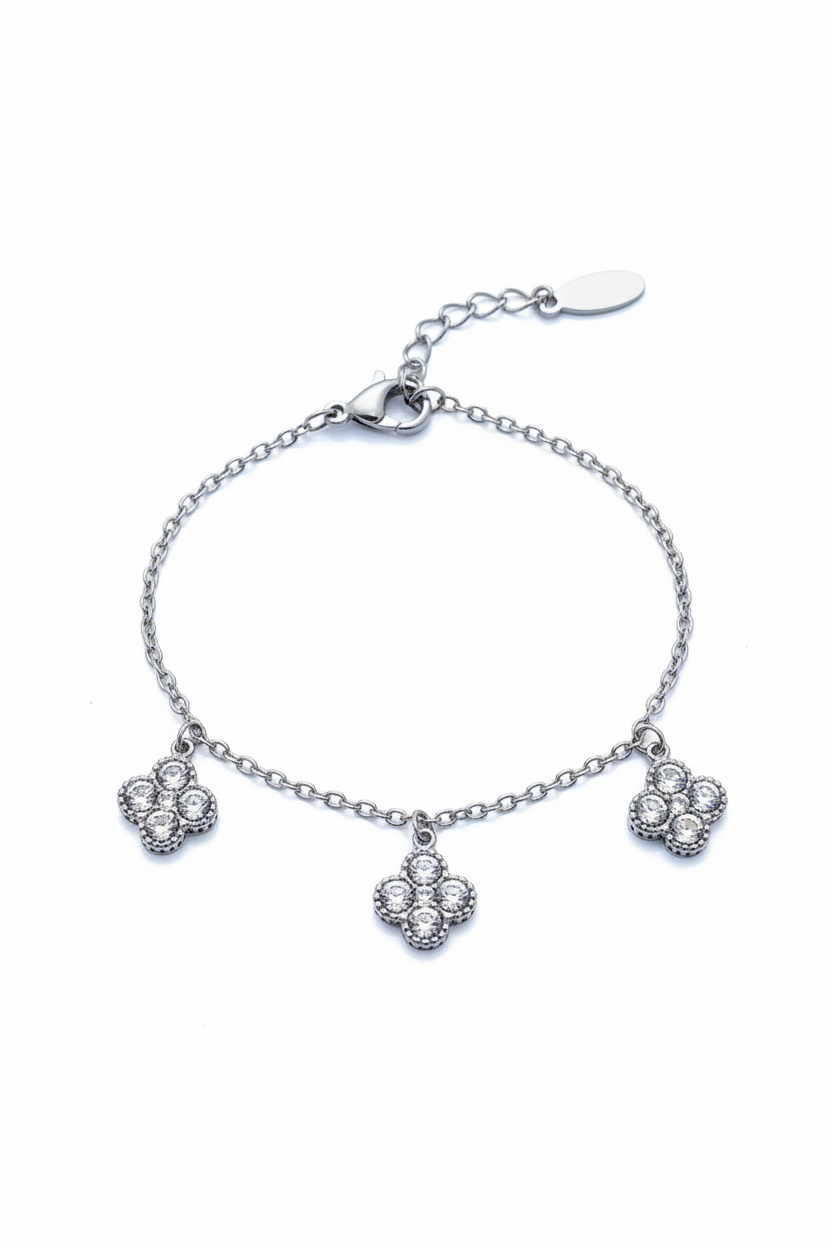 Bracciale Quadrifoglio Silver - Verticale