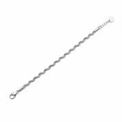 Bracciale rope chain argento - sfondo bianco