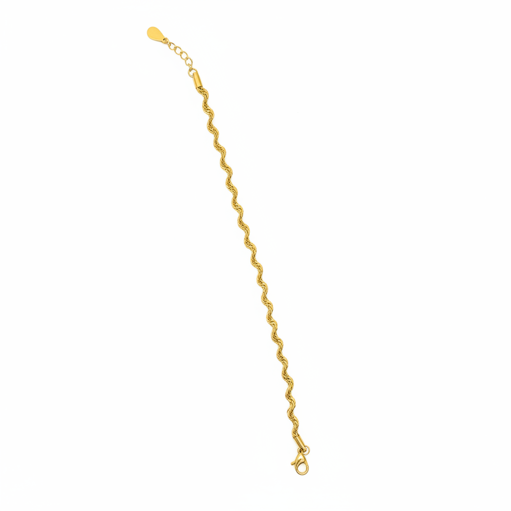 Bracciale rope chain oro - sfondo bianco