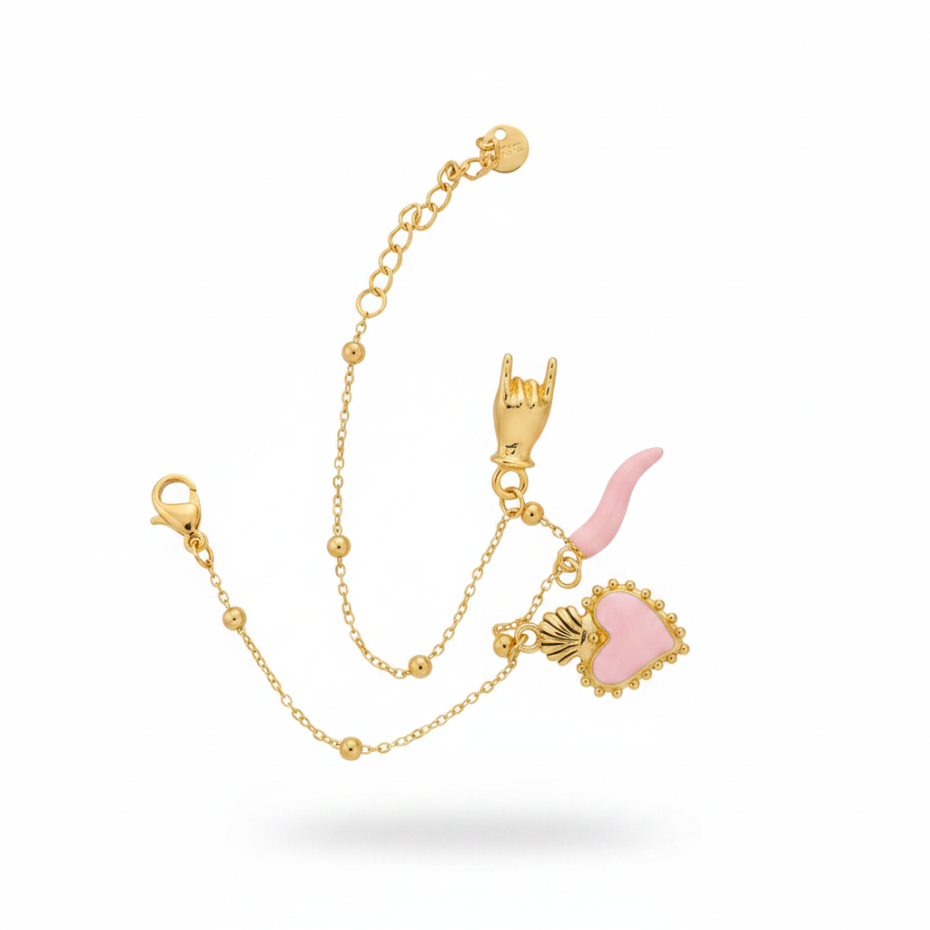 Bracciale Rosa - Versione Oro