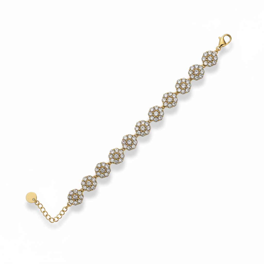Bracciale Rosette Oro - Nuovo